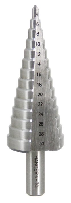 Foret étagé HSS à goujure droite de 4 à 30 mm HANGER 153101