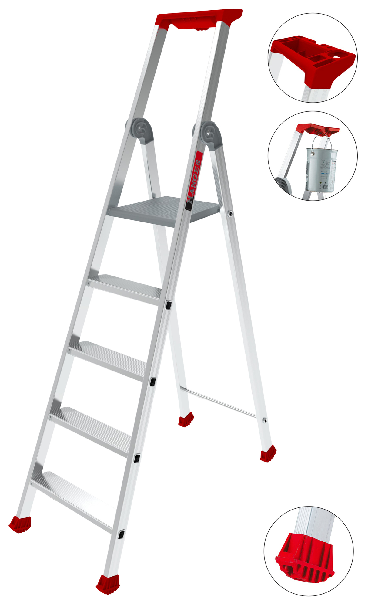 Escabeau aluminium 'MaxiBat' 6 marches HANGER 100203