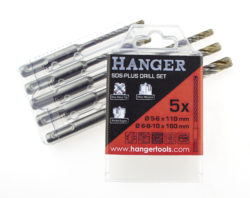 Set de 5 forets à béton THOR SDS Plus à 4 taillants HANGER 155763