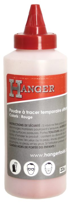 Poudre à tracer rouge 226 g HANGER 100077